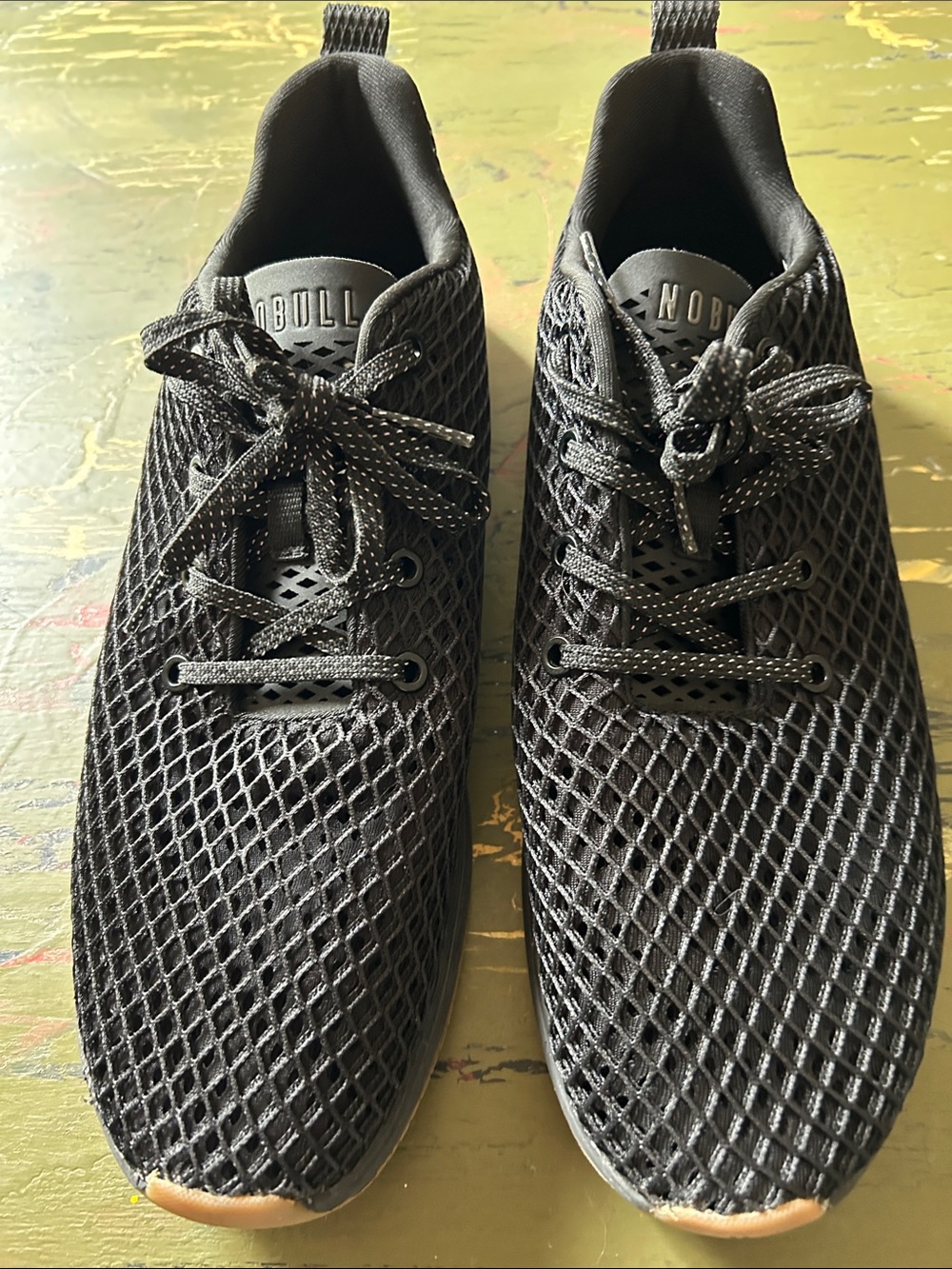 NOBULL Black Mesh Athletic Sneakers with Gum Outsole Size 11